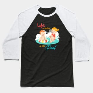 Swimming Kids At The Pool Baseball T-Shirt